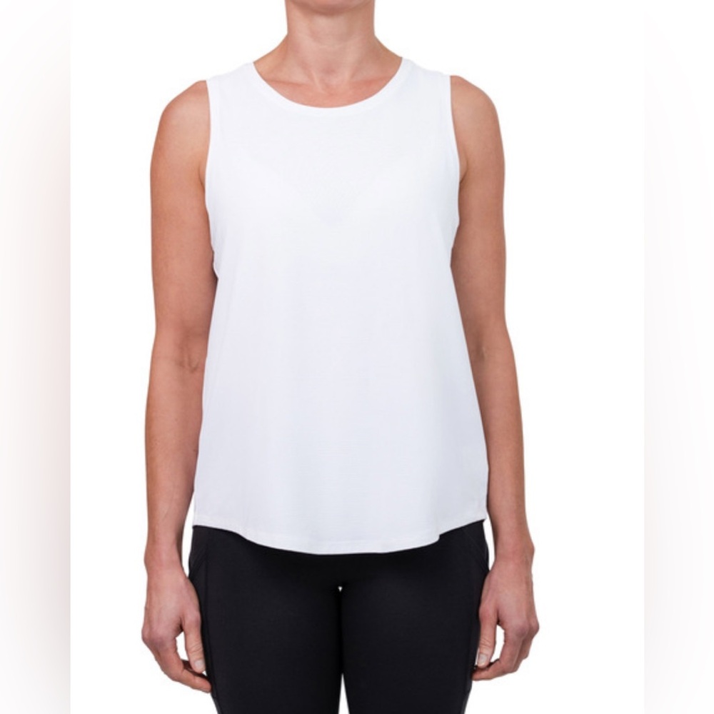 🔥🤍 TUFF Athletics Active Tank Top – White – NWOT